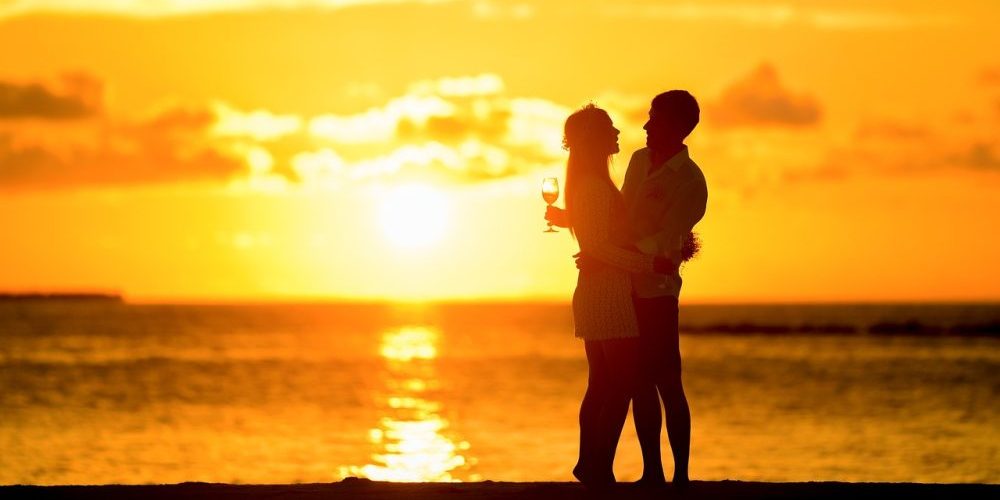 enjoying the sunset at the beach