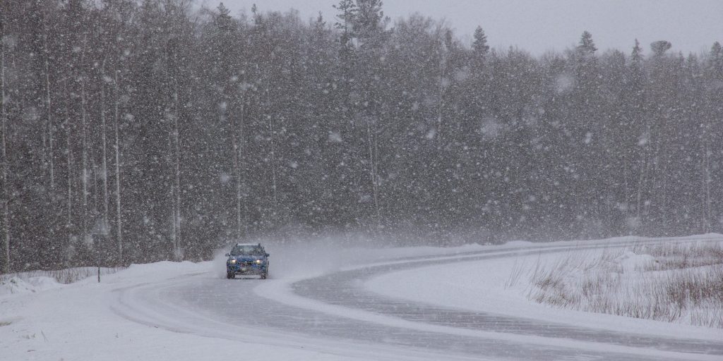 Driving in a blizzard
